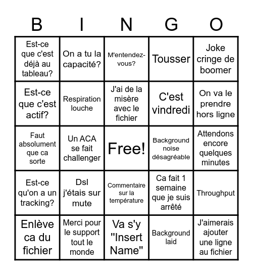 Week end commit Bingo Card