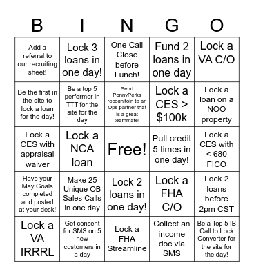 Bingo! Bingo Card