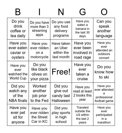 It's All About Me - Diversity Bingo Card