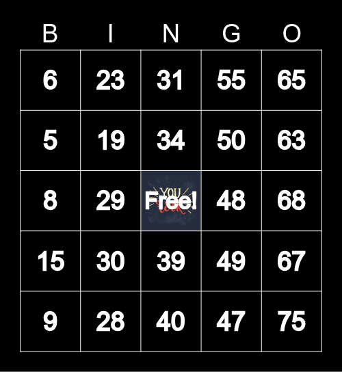 ROCK STAR BINGO 2023 Bingo Card