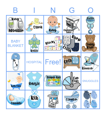 Baby Boy Bingo Card