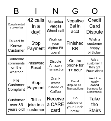 Bingo Card