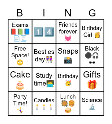 Birthday Bingo Card