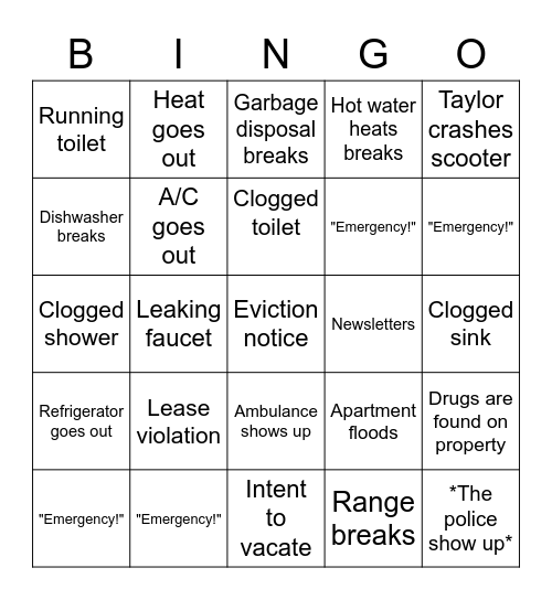 Festus Gardens Bingo Card