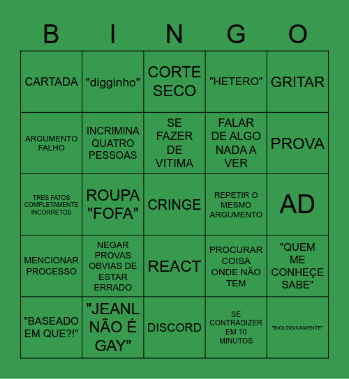 Raluca Bingo Card