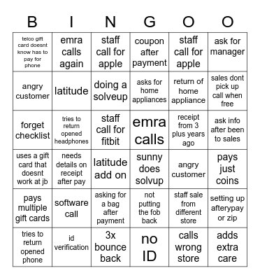 COUNTER BINGO Card