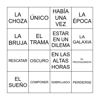 ¿Puedes Imaginar?--definiciones 1 Bingo Card