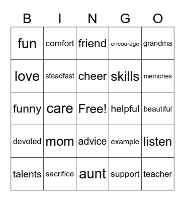 Celebrate Women! Bingo Card