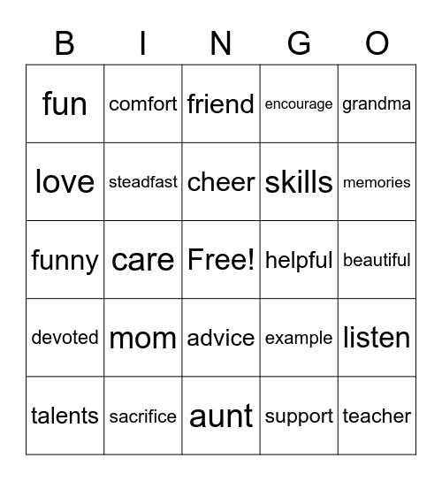 Celebrate Women! Bingo Card