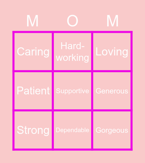 I LOVE MY Bingo Card