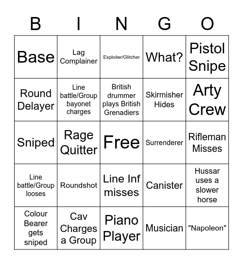 Roblox Blood And Iron Bingo Card