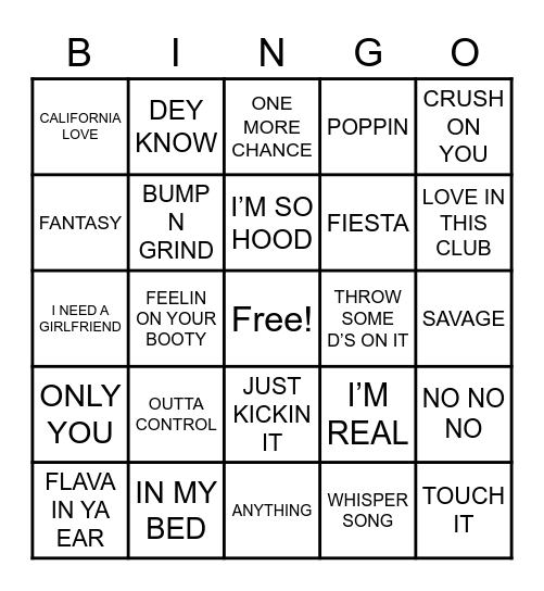 "THIS IS THE REMIX" Bingo Card