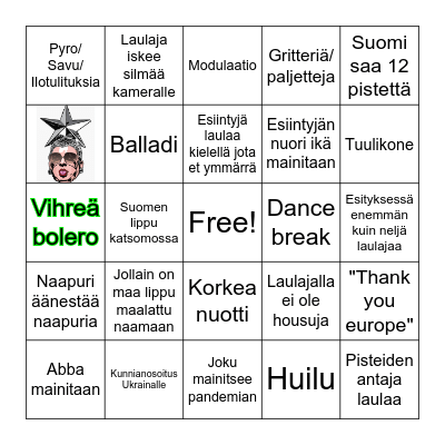 ✦ Viisubingo 2023 ✦ Bingo Card