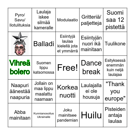 ✦ Viisubingo 2023 ✦ Bingo Card