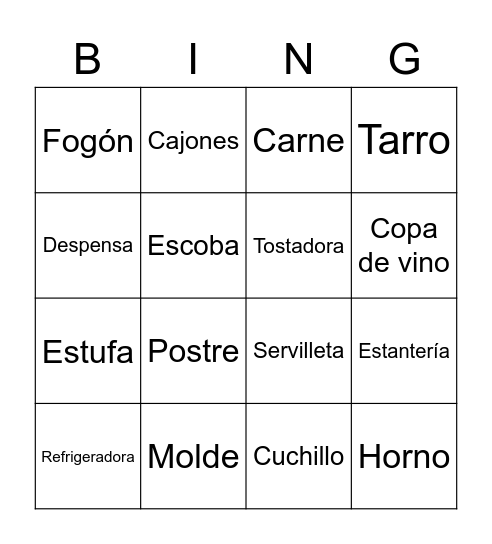 Manuel y Daniela Bingo Card