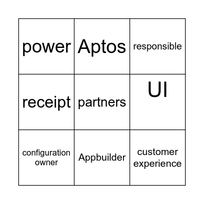 Aptos Store Tips & Tricks Bingo Card