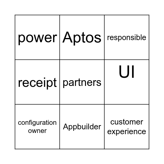 Aptos Store Tips & Tricks Bingo Card