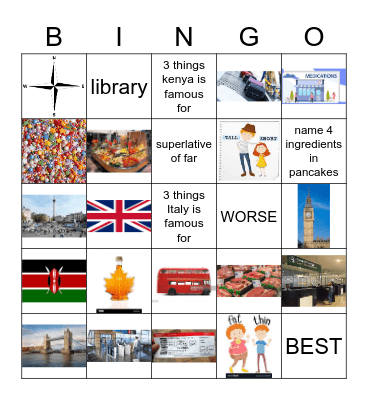 CORNEDO BINGO GAME Bingo Card