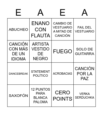 EUROÑOCO 2023 Bingo Card