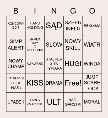 DRAMA TIME Bingo Card