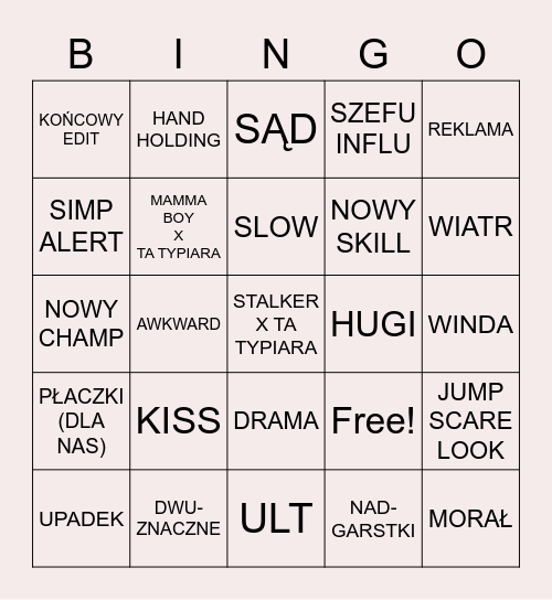 DRAMA TIME Bingo Card