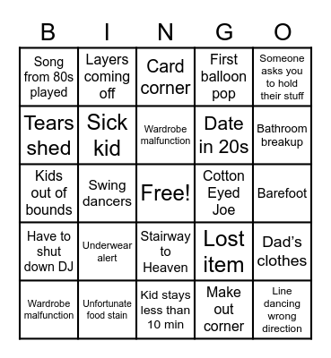 Prom Bingo 2023 Bingo Card