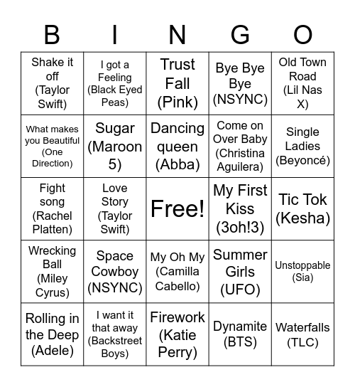 Stop POP and lock it Bingo Card