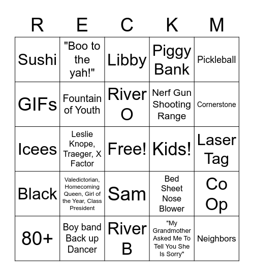 Mother's Day Bingo Card