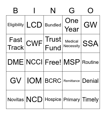 Sherman May Mania Bingo Card