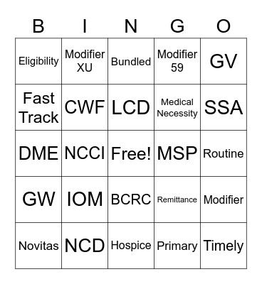 Sherman May Mania Bingo Card