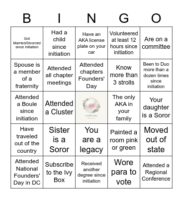 Spring '22 1st AKAVersary Bingo Card