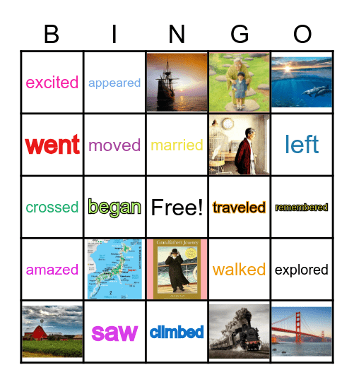 Grandfather's Journey Bingo Card