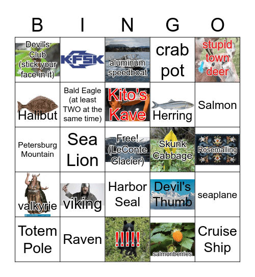 Petersburg Bingo Card