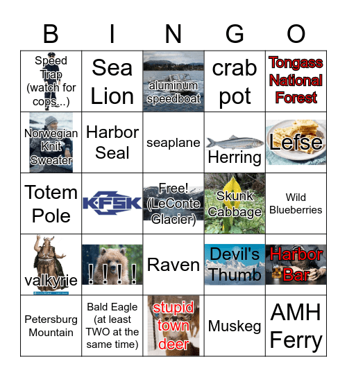 Petersburg Bingo Card