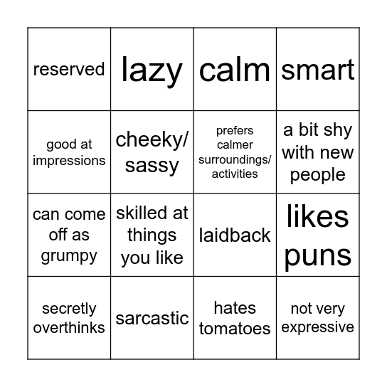 marie kinnie bingo Card