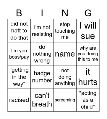 Karan v polos Bingo Card