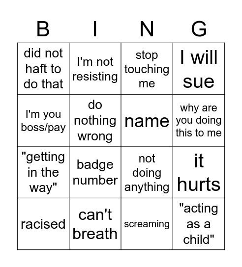 Karan v polos Bingo Card