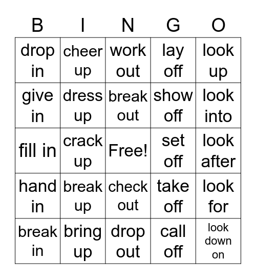 5H English (16-5-23) Bingo Card
