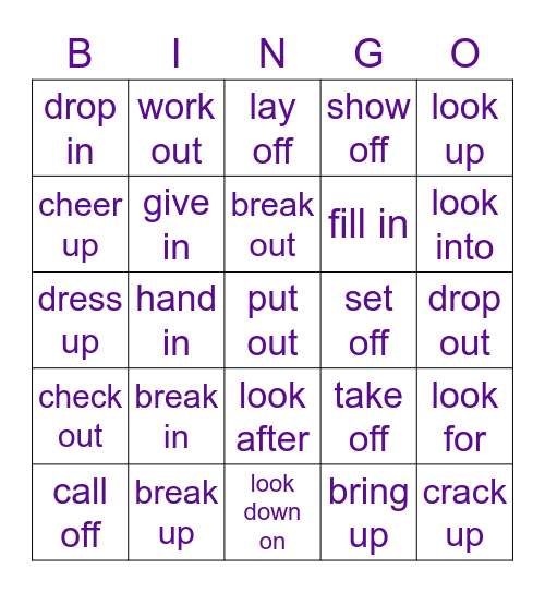 5H English (16-5-23) Bingo Card