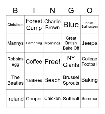 Mother’s Day Bingo Card