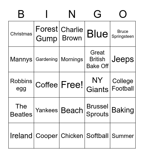 Mother’s Day Bingo Card