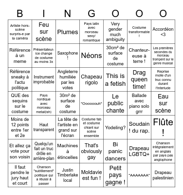 Bingo Eurovision 2024 Bingo Card