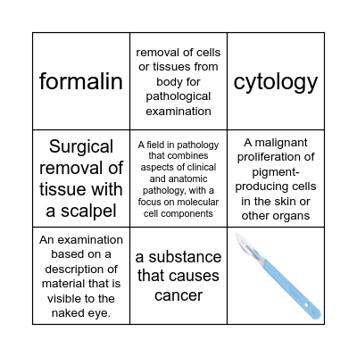Surgical Pathology Bingo Card