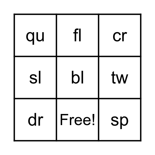 Blended Bingo Set 2 Bingo Card