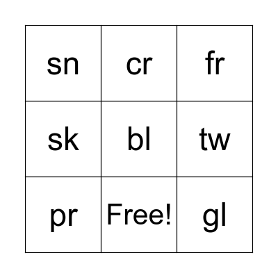 Blended Bingo Set 3 Bingo Card