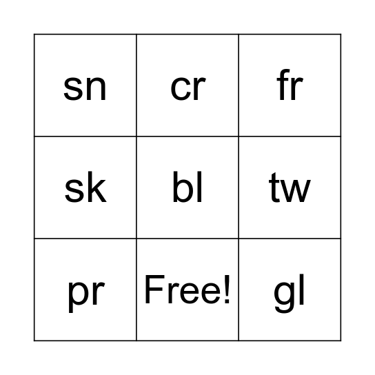 Blended Bingo Set 3 Bingo Card