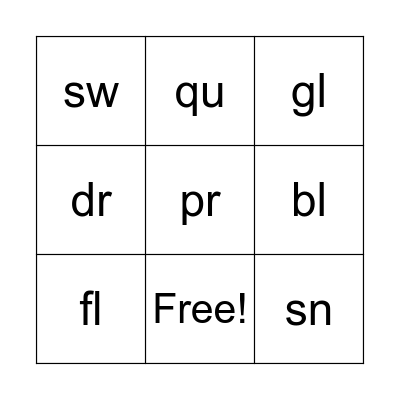 Blended Bingo Set 5 Bingo Card