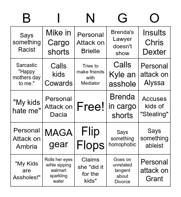 Unhappiest Millionaire Bingo Card