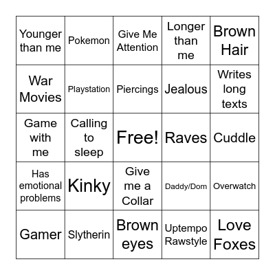 Are you KiiTTYs Typ? Bingo Card