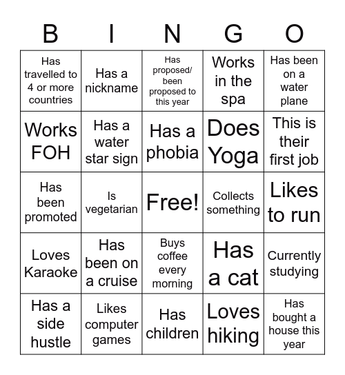 AAW Bingo Card